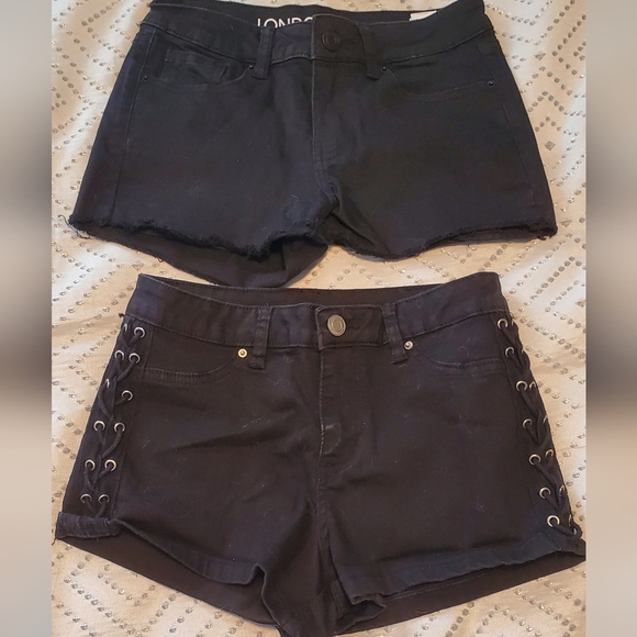 Urban Planet Pants - Urban Planet Black Jean Shorts Set